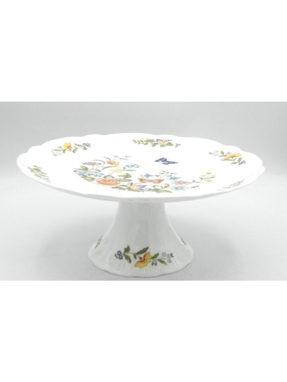 Cottage Garden by Aynsley 10 3/8 Inch Pedestal Cake Plate Pattern Code AYNCOGA - Picture 2 of 16
